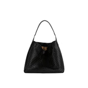 Marlow & Co. Handwoven Trapeze Tote in black