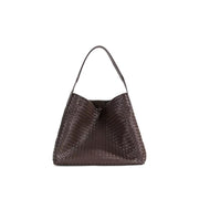 Marlow & Co. Handwoven Trapeze Tote in espresso