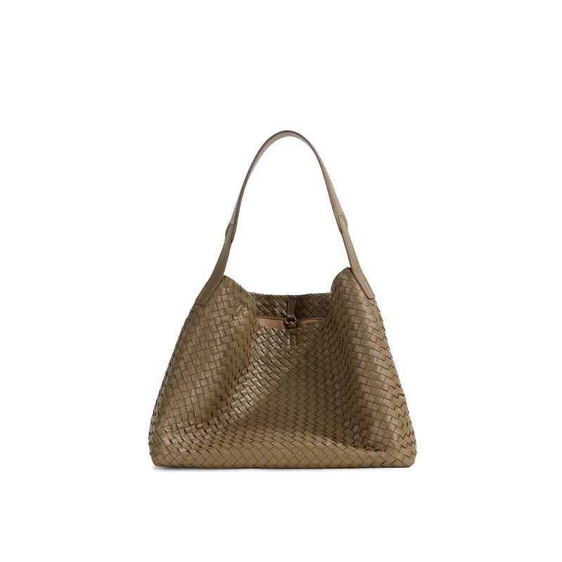 Marlow & Co. Handwoven Trapeze Tote in olive