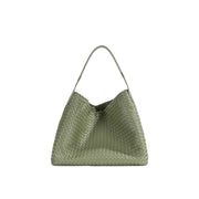 Marlow & Co. Handwoven Trapeze Tote in pistachio
