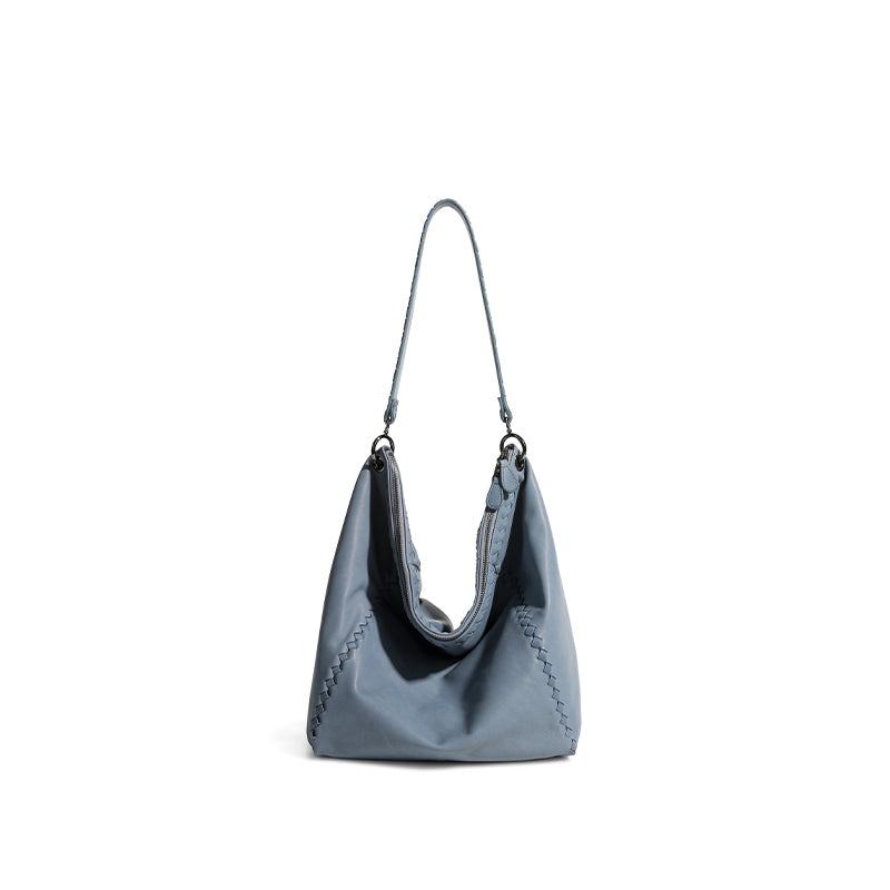 Marlow & Co. Woven Edge Hobo in dusty blue