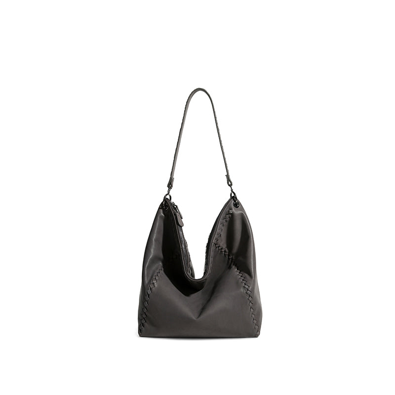 Marlow & Co. Woven Edge Hobo in graphite