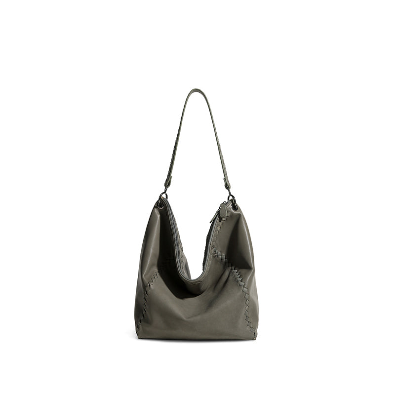 Marlow & Co. Woven Edge Hobo in sage