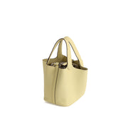 Marlow & Co. Woven Picotin Tote in buttercup