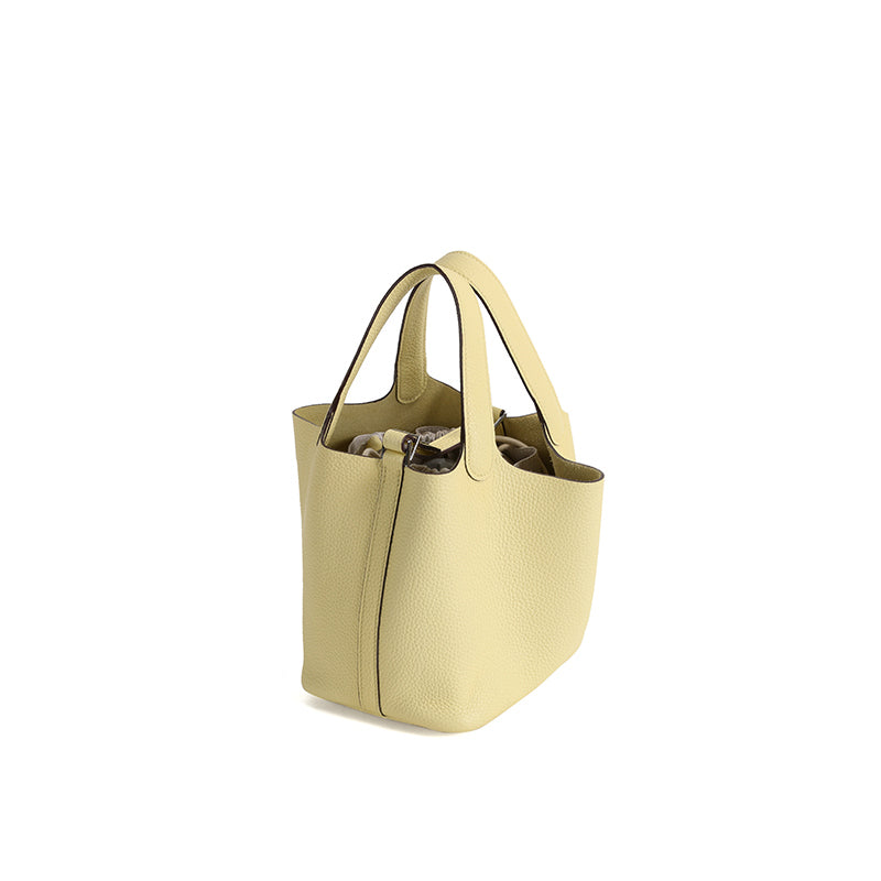 Marlow & Co. Woven Picotin Tote in buttercup