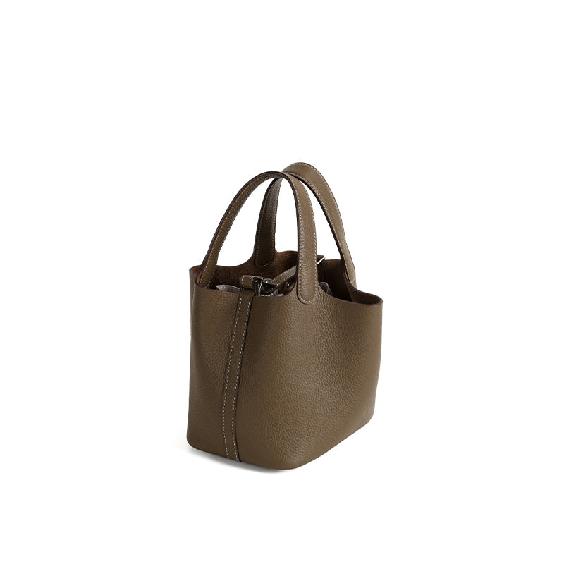 Marlow & Co. Woven Picotin Tote in olive